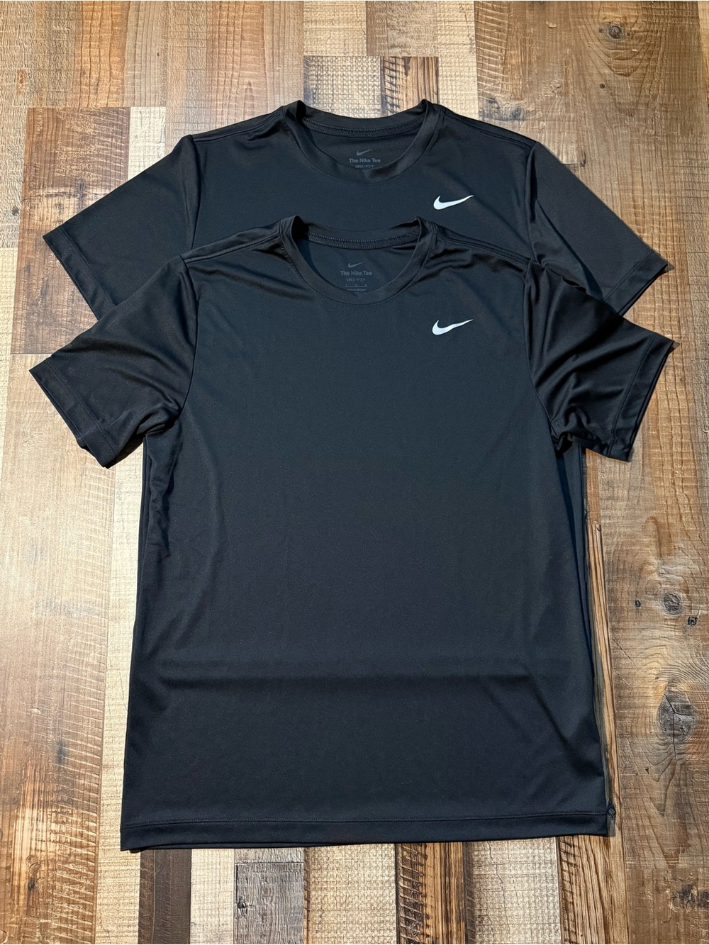 Nike Men's Short Sleeve Dri-FIT Tee in Black with White Swoosh